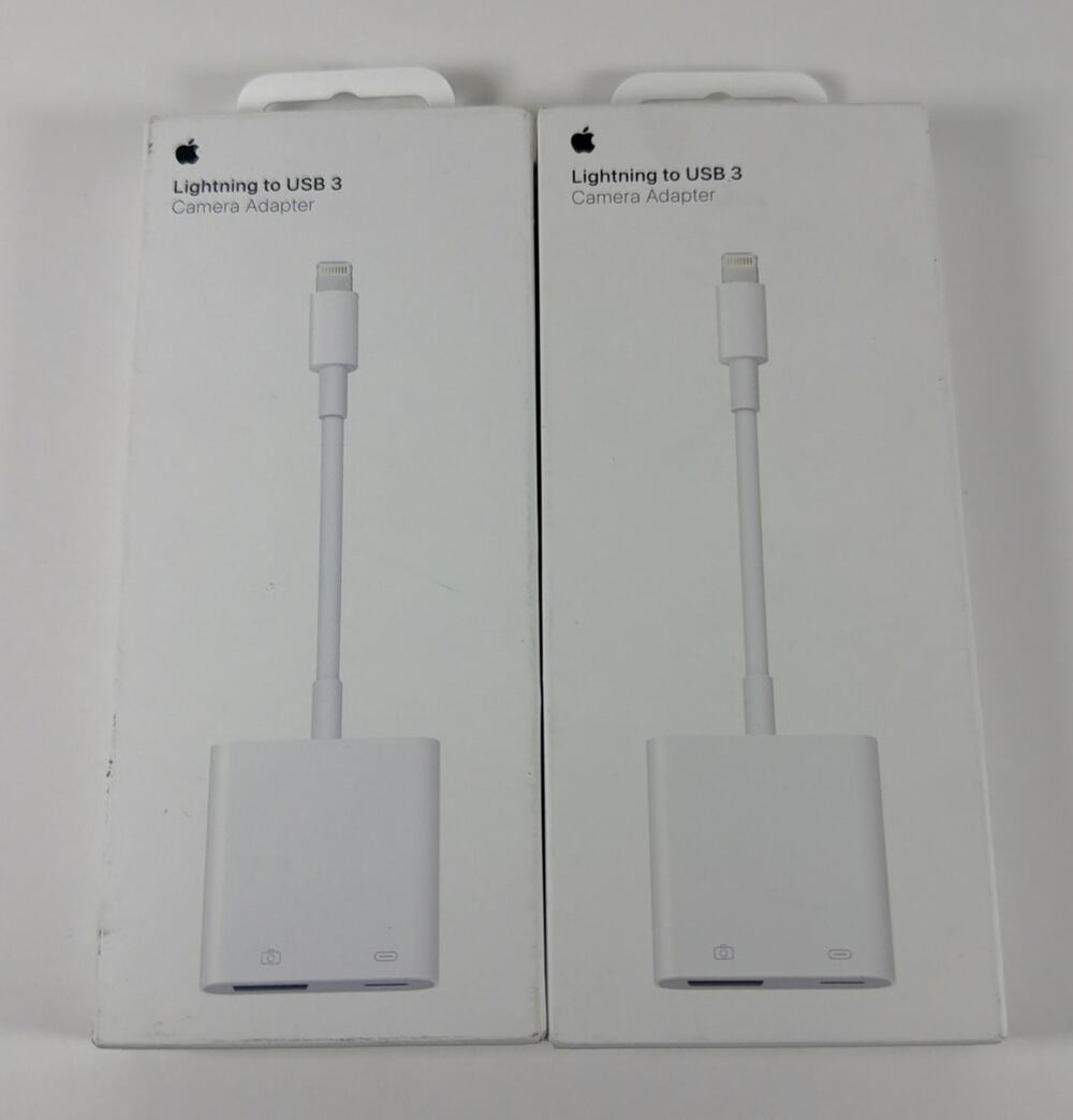 Apple Lightning Digital AV and USB 3 Camera Adapter 2x Lot A1619 A1438 Apple OEM